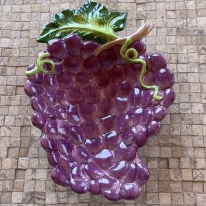 Fitz and Floyd Purple Grapes Dish/Bowl